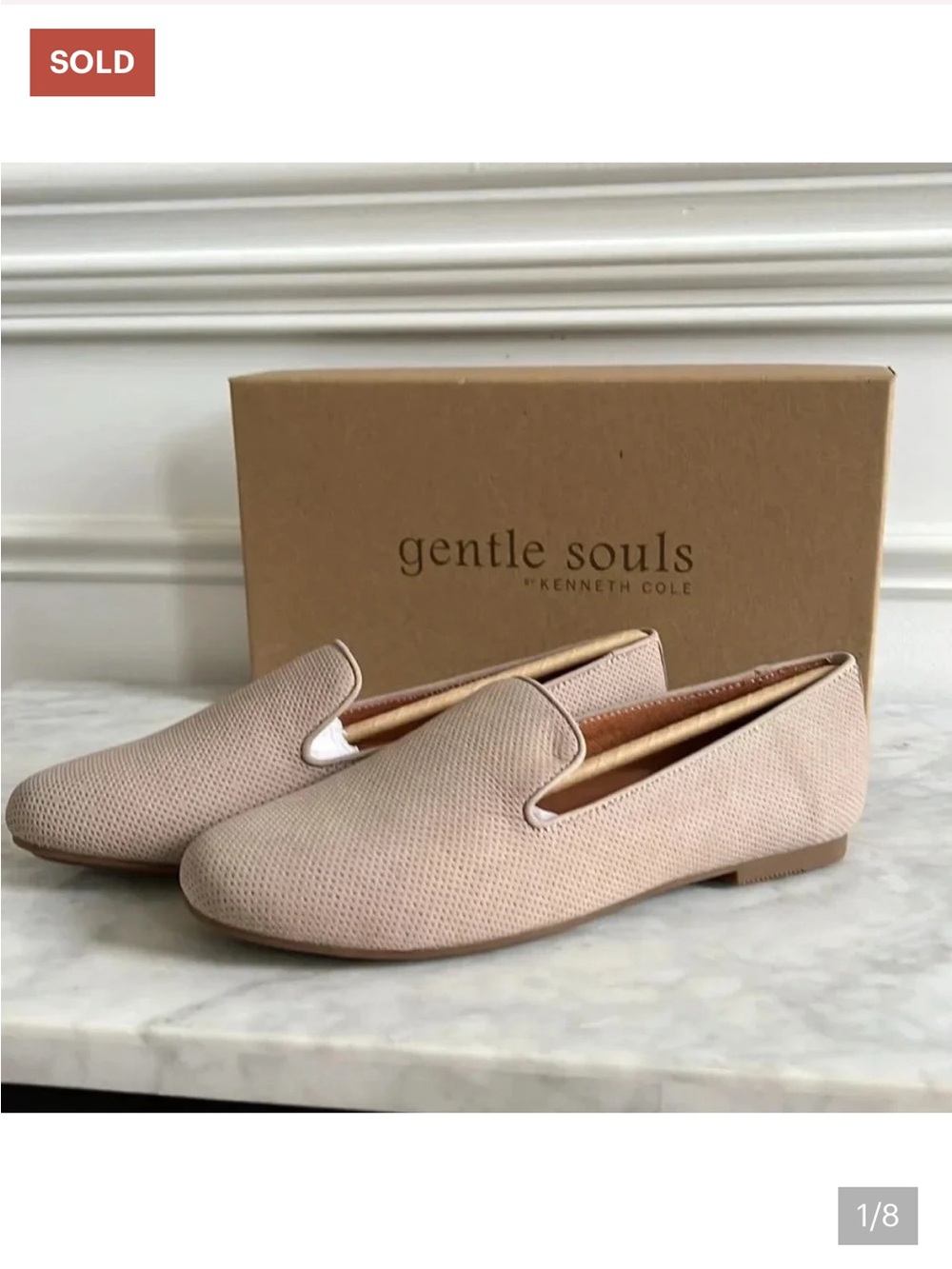 Gentle Souls by Kenneth Cole "Eugene 2" (Size 6) Mushroom Loafers Comfort Flats